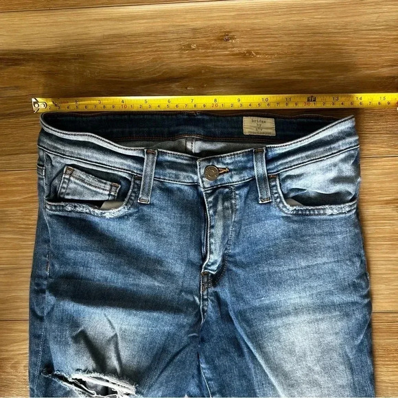 BRIDGE BY GLY : mid rise ankle distressed skinny jeans - Picture 6 of 9